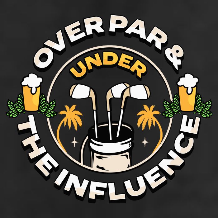 Over Par & Under The Influence Funny Golf Adult Drive Performance Visor