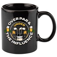 Over Par & Under The Influence Funny Golf 11oz C Handle Ceramic Mug