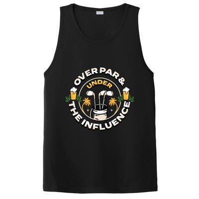 Over Par & Under The Influence Funny Golf PosiCharge Competitor Tank