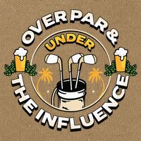 Over Par & Under The Influence Funny Golf Cotton Canvas Backpack