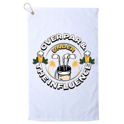 Over Par & Under The Influence Funny Golf Golf Towel