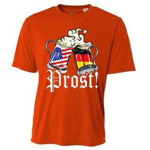 Oktoberfest Prost Usa Germany Flags Cooling Performance Crew T-Shirt