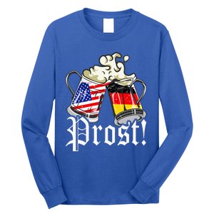 Oktoberfest Prost Usa Germany Flags Long Sleeve Shirt