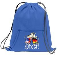 Oktoberfest Prost Usa Germany Flags Sweatshirt Cinch Pack Bag