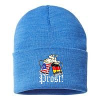 Oktoberfest Prost Usa Germany Flags Sustainable Knit Beanie