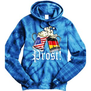 Oktoberfest Prost Usa Germany Flags Tie Dye Hoodie