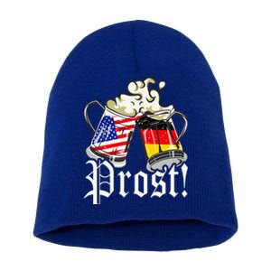 Oktoberfest Prost Usa Germany Flags Short Acrylic Beanie