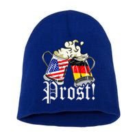 Oktoberfest Prost Usa Germany Flags Short Acrylic Beanie