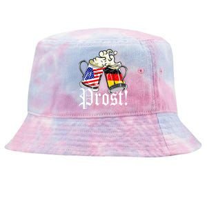 Oktoberfest Prost Usa Germany Flags Tie-Dyed Bucket Hat