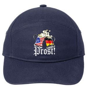 Oktoberfest Prost Usa Germany Flags 7-Panel Snapback Hat