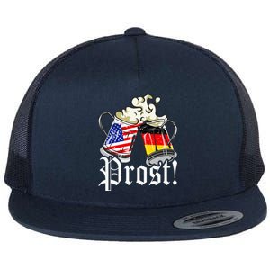 Oktoberfest Prost Usa Germany Flags Flat Bill Trucker Hat