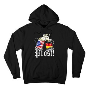 Oktoberfest Prost Usa Germany Flags Hoodie