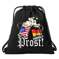 Oktoberfest Prost Usa Germany Flags Drawstring Bag