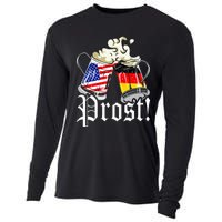 Oktoberfest Prost Usa Germany Flags Cooling Performance Long Sleeve Crew