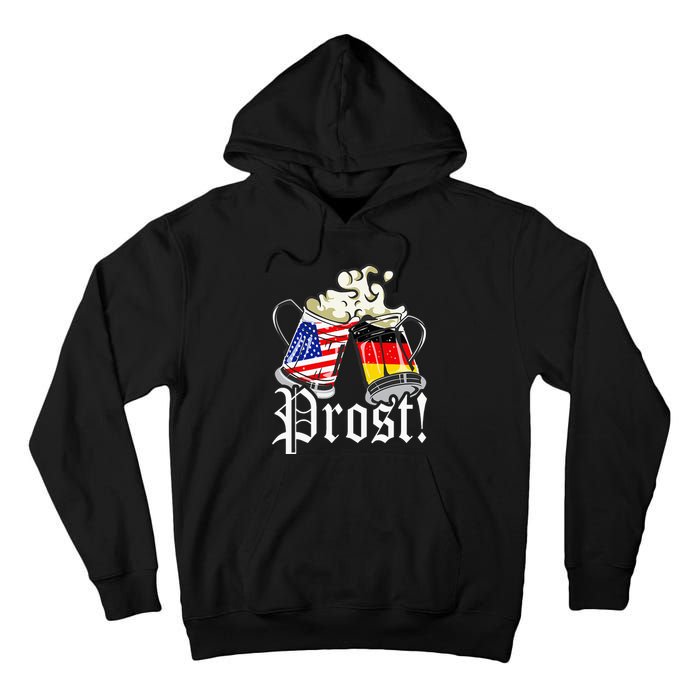 Oktoberfest Prost Usa Germany Flags Tall Hoodie