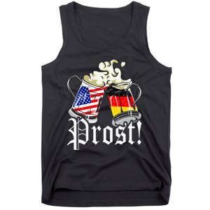 Oktoberfest Prost Usa Germany Flags Tank Top