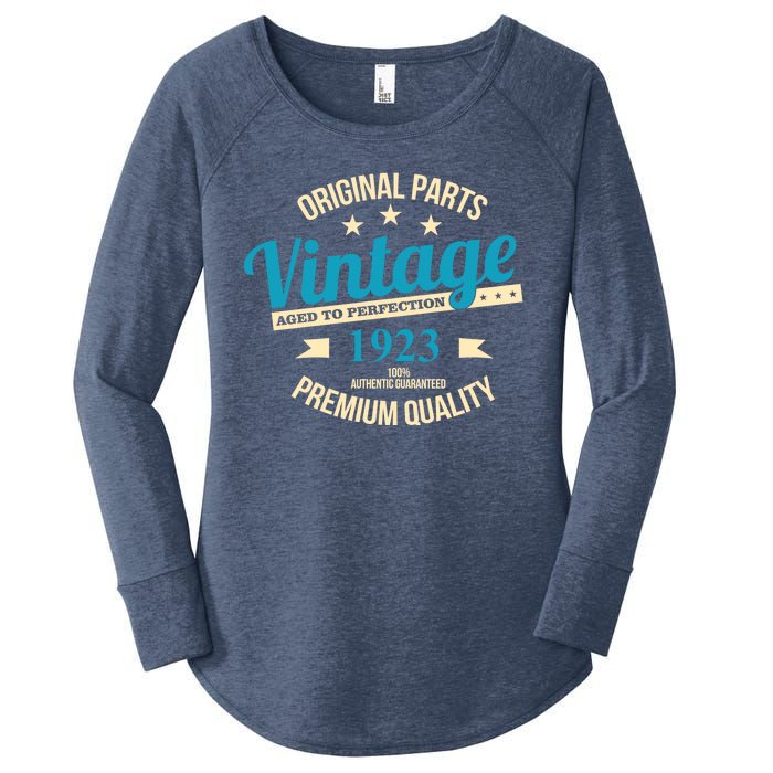 Original Parts Vintage 1923 100th Birthday Women's Perfect Tri Tunic Long Sleeve Shirt