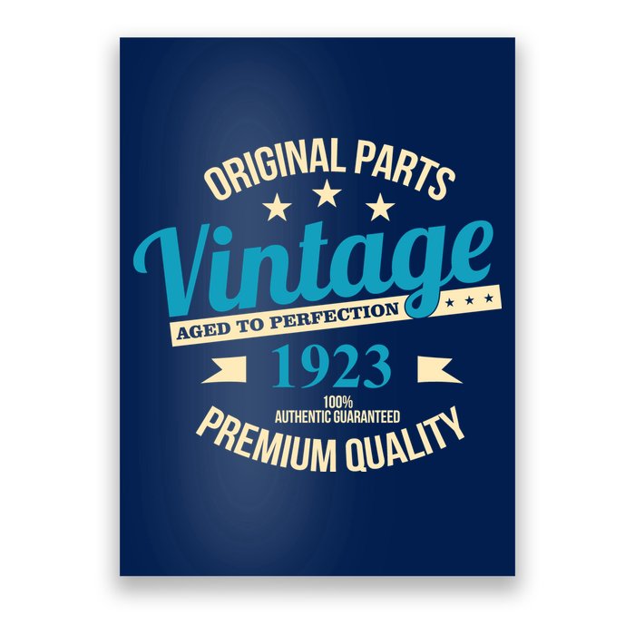 Original Parts Vintage 1923 100th Birthday Poster