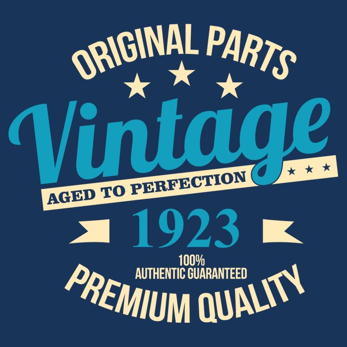 Original Parts Vintage 1923 100th Birthday Poster