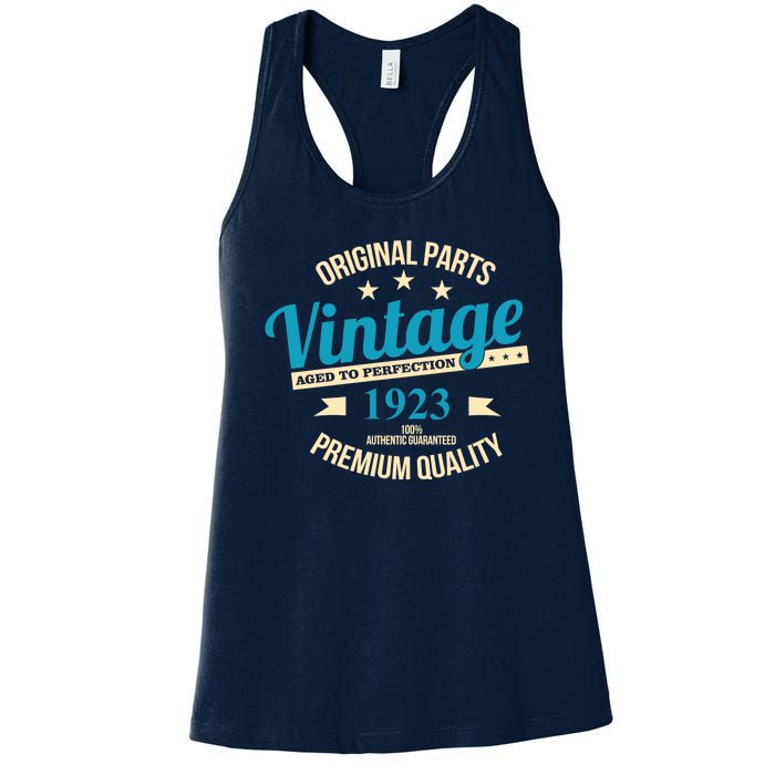 Original Parts Vintage 1923 100th Birthday Women's Racerback Tank