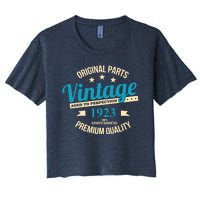 Original Parts Vintage 1923 100th Birthday Women's Crop Top Tee