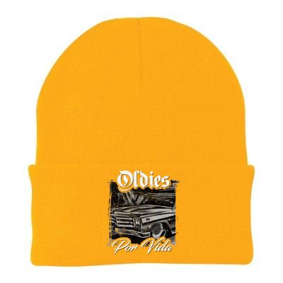 Oldies Por Vida Vintage Car Lowrider Mexican Chicano Knit Cap Winter Beanie