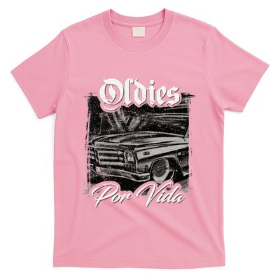 Oldies Por Vida Vintage Car Lowrider Mexican Chicano T-Shirt