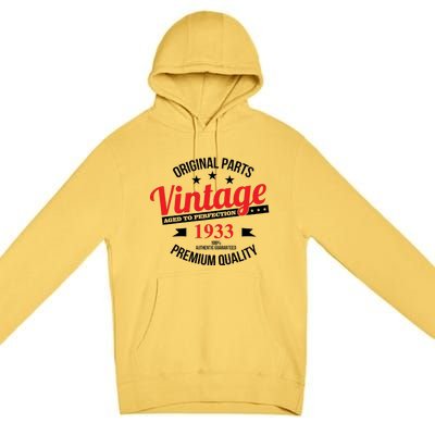 Original Parts Vintage 1933 90th Birthday Premium Pullover Hoodie