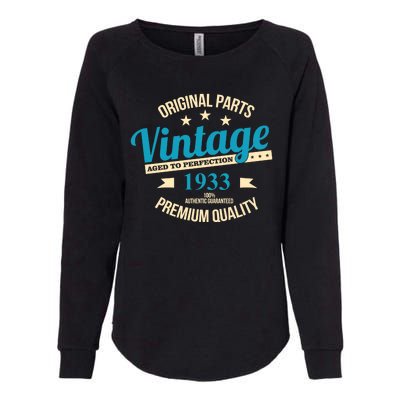 Original Parts Vintage 1933 90th Birthday Womens California Wash Sweatshirt