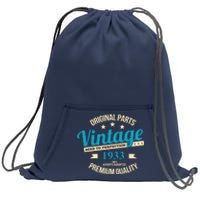 Original Parts Vintage 1933 90th Birthday Sweatshirt Cinch Pack Bag