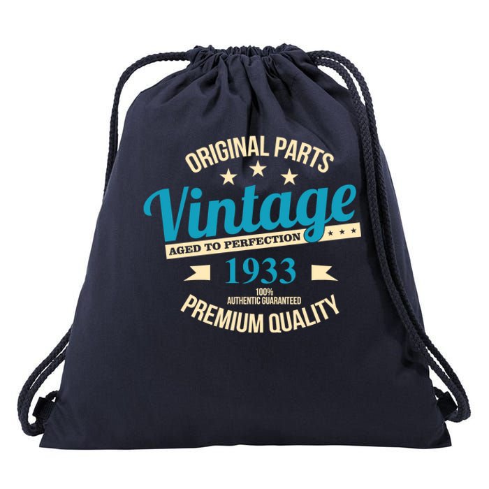 Original Parts Vintage 1933 90th Birthday Drawstring Bag