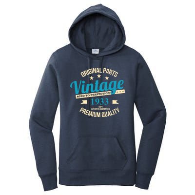 Original Parts Vintage 1933 90th Birthday Women's Pullover Hoodie