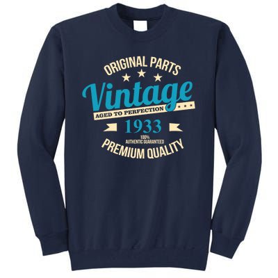 Original Parts Vintage 1933 90th Birthday Tall Sweatshirt