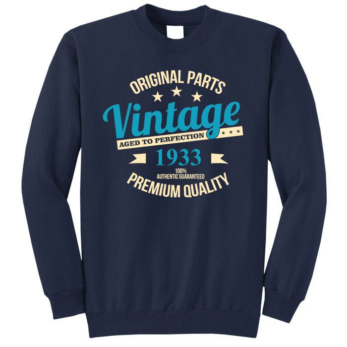 Original Parts Vintage 1933 90th Birthday Tall Sweatshirt