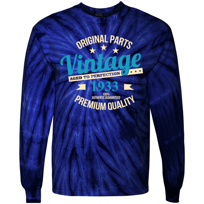 Original Parts Vintage 1933 90th Birthday Tie-Dye Long Sleeve Shirt