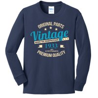 Original Parts Vintage 1933 90th Birthday Kids Long Sleeve Shirt