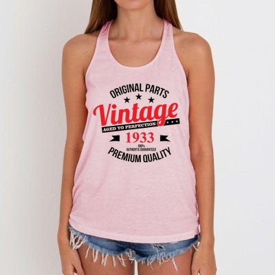 Original Parts Vintage 1933 90th Birthday Women's Knotted Racerback Tank