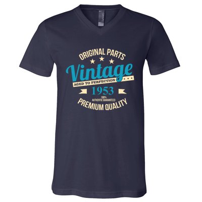 Original Parts Vintage 1953 70th Birthday V-Neck T-Shirt