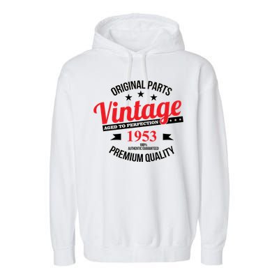 Original Parts Vintage 1953 70th Birthday Garment-Dyed Fleece Hoodie