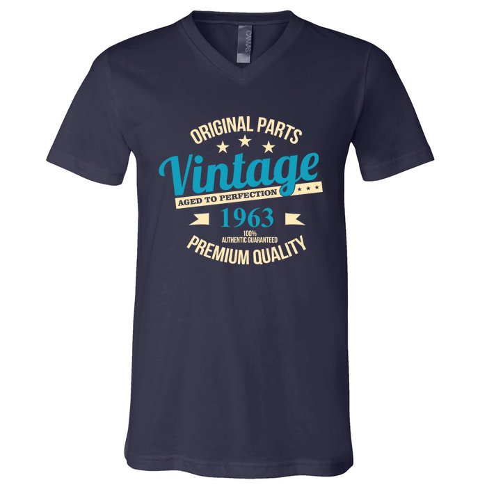 Original Parts Vintage 1963 60th Birthday V-Neck T-Shirt