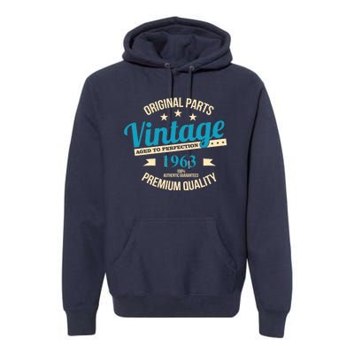 Original Parts Vintage 1963 60th Birthday Premium Hoodie