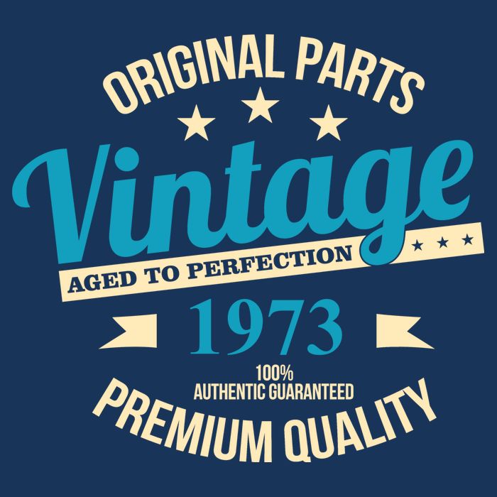 Original Parts Vintage 1973 50th Birthday T-Shirt
