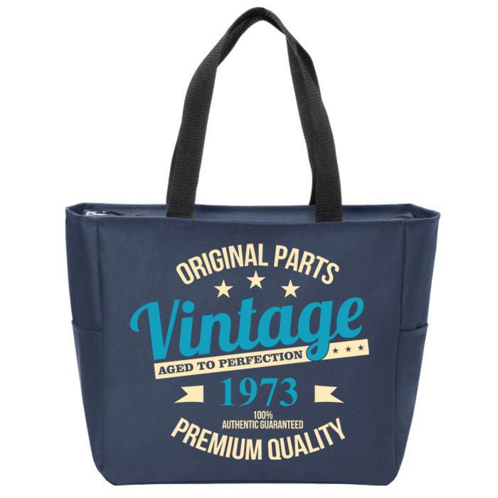 Original Parts Vintage 1973 50th Birthday Zip Tote Bag