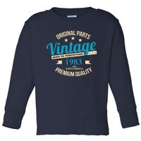 Original Parts Vintage 1983 40th Birthday Toddler Long Sleeve Shirt