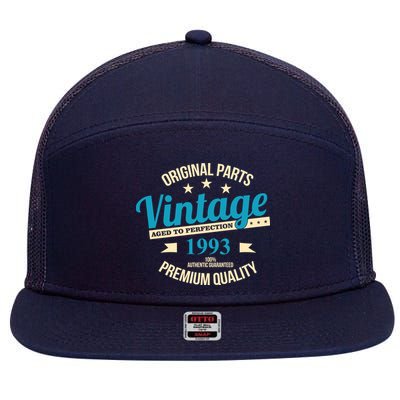 Original Parts Vintage 1993 30th Birthday 7 Panel Mesh Trucker Snapback Hat