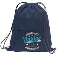 Original Parts Vintage 1934 90th Birthday Sweatshirt Cinch Pack Bag