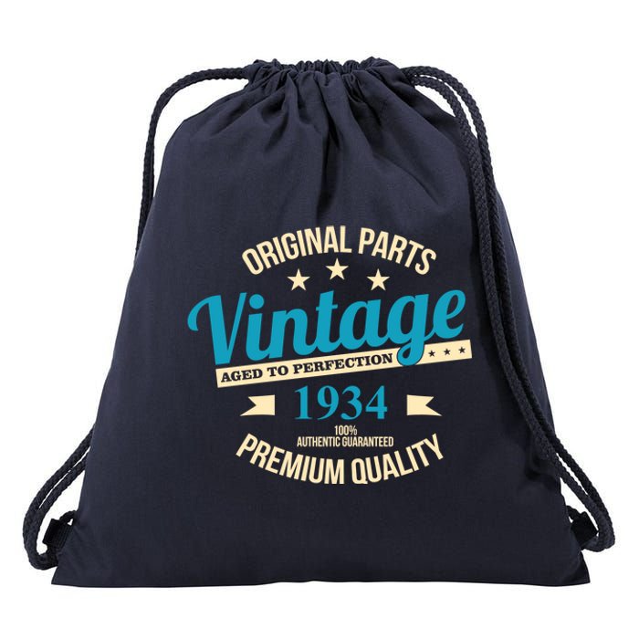 Original Parts Vintage 1934 90th Birthday Drawstring Bag