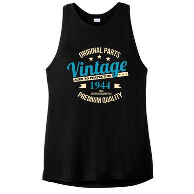 Original Parts Vintage 1944 80th Birthday Ladies PosiCharge Tri-Blend Wicking Tank