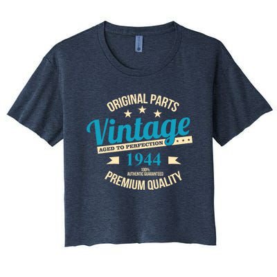 Original Parts Vintage 1944 80th Birthday Women's Crop Top Tee