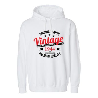 Original Parts Vintage 1944 80th Birthday Garment-Dyed Fleece Hoodie